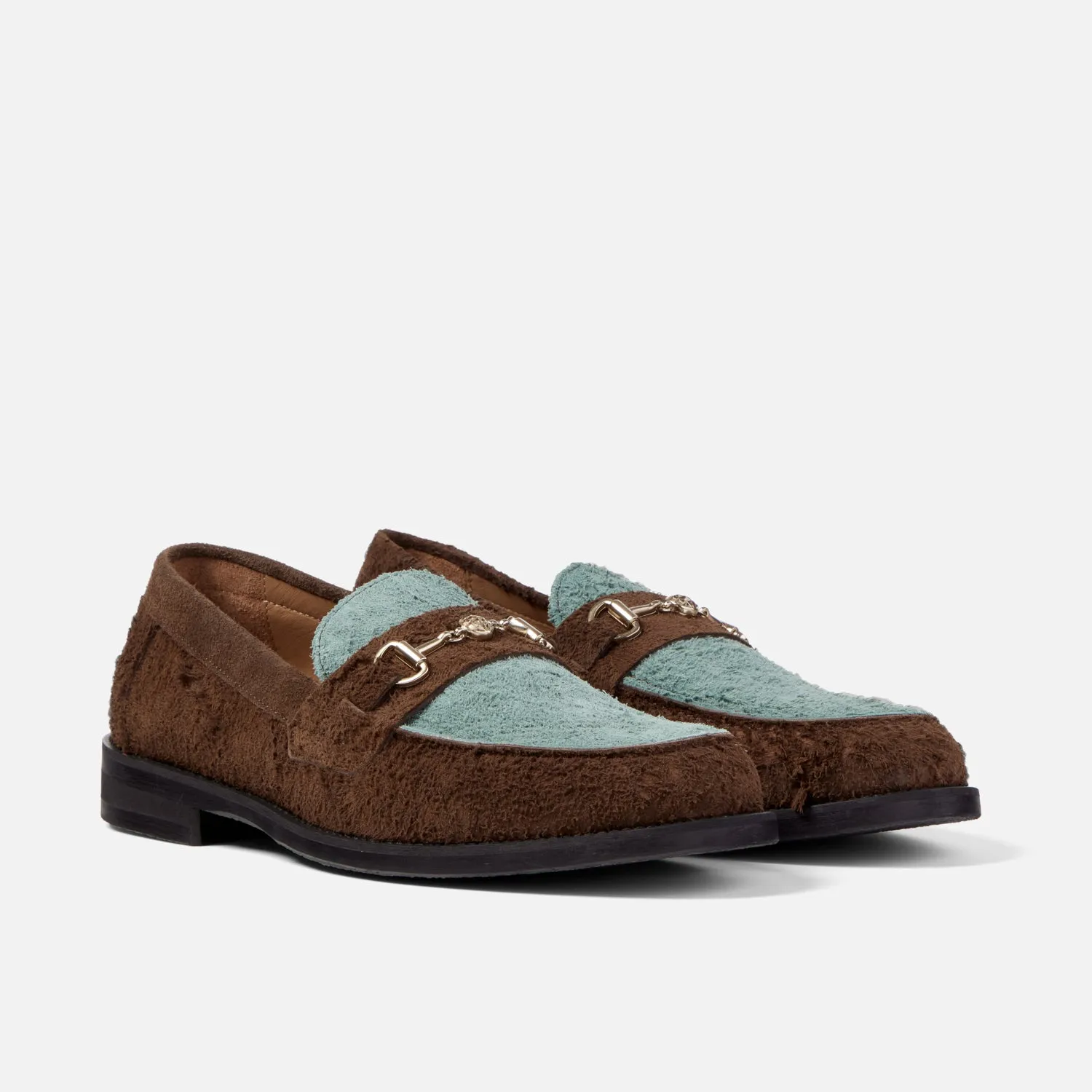 Checks Sage + Chocolate Bit Loafer - Men's