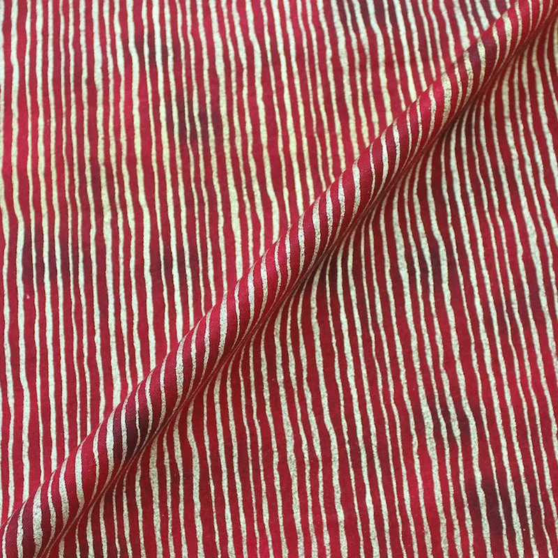 Christmas Cotton - Red and Gold Stripe