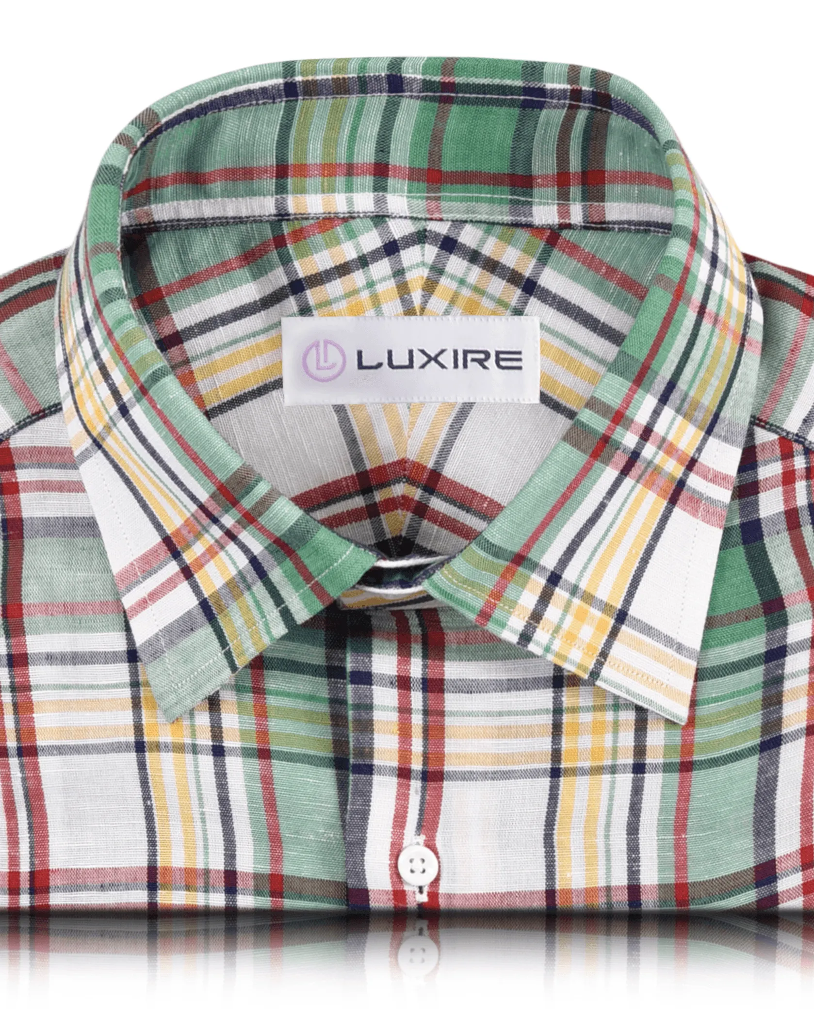 Cotton Linen: Classic Multi-color Madras Checks Shirt