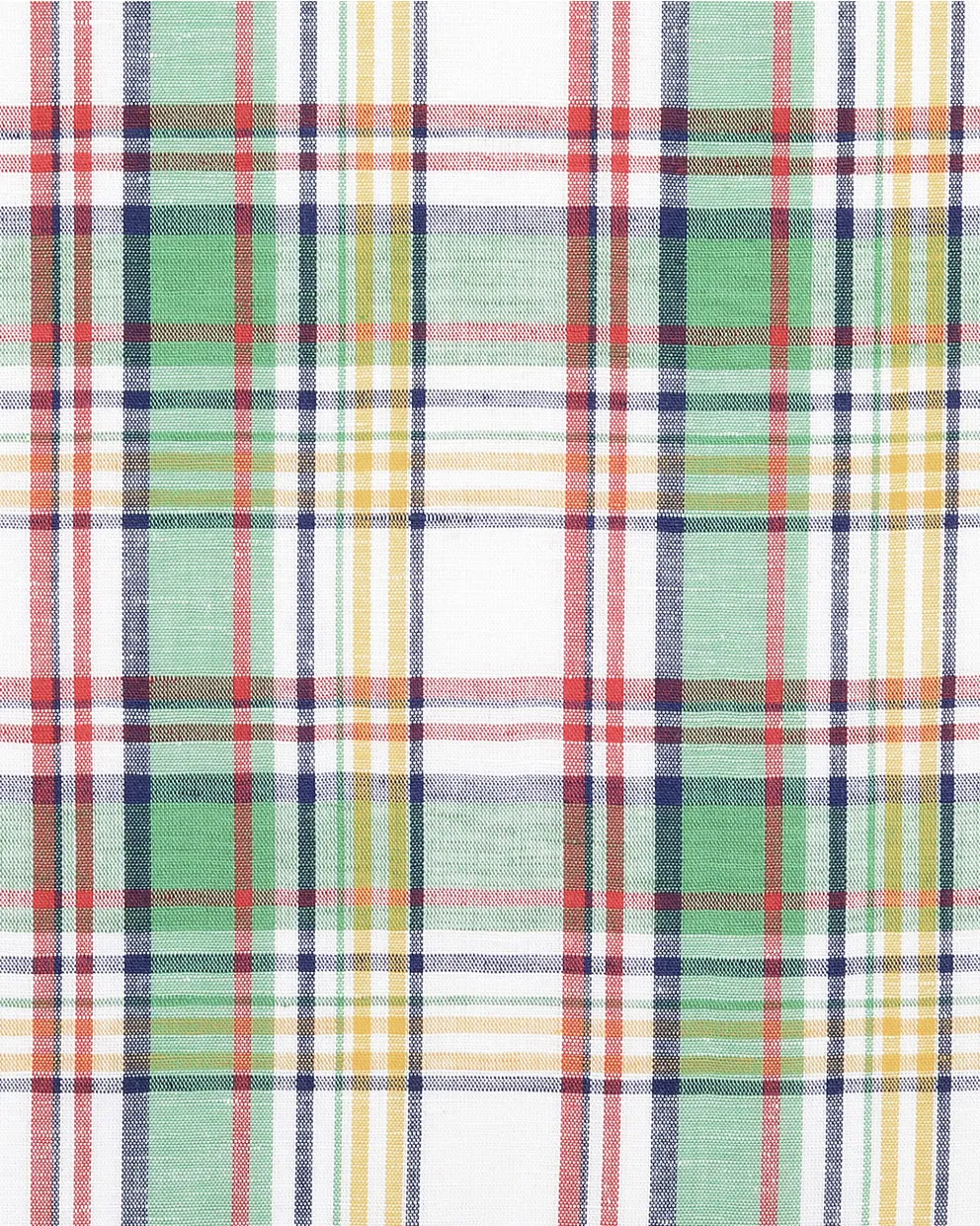 Cotton Linen: Classic Multi-color Madras Checks Shirt