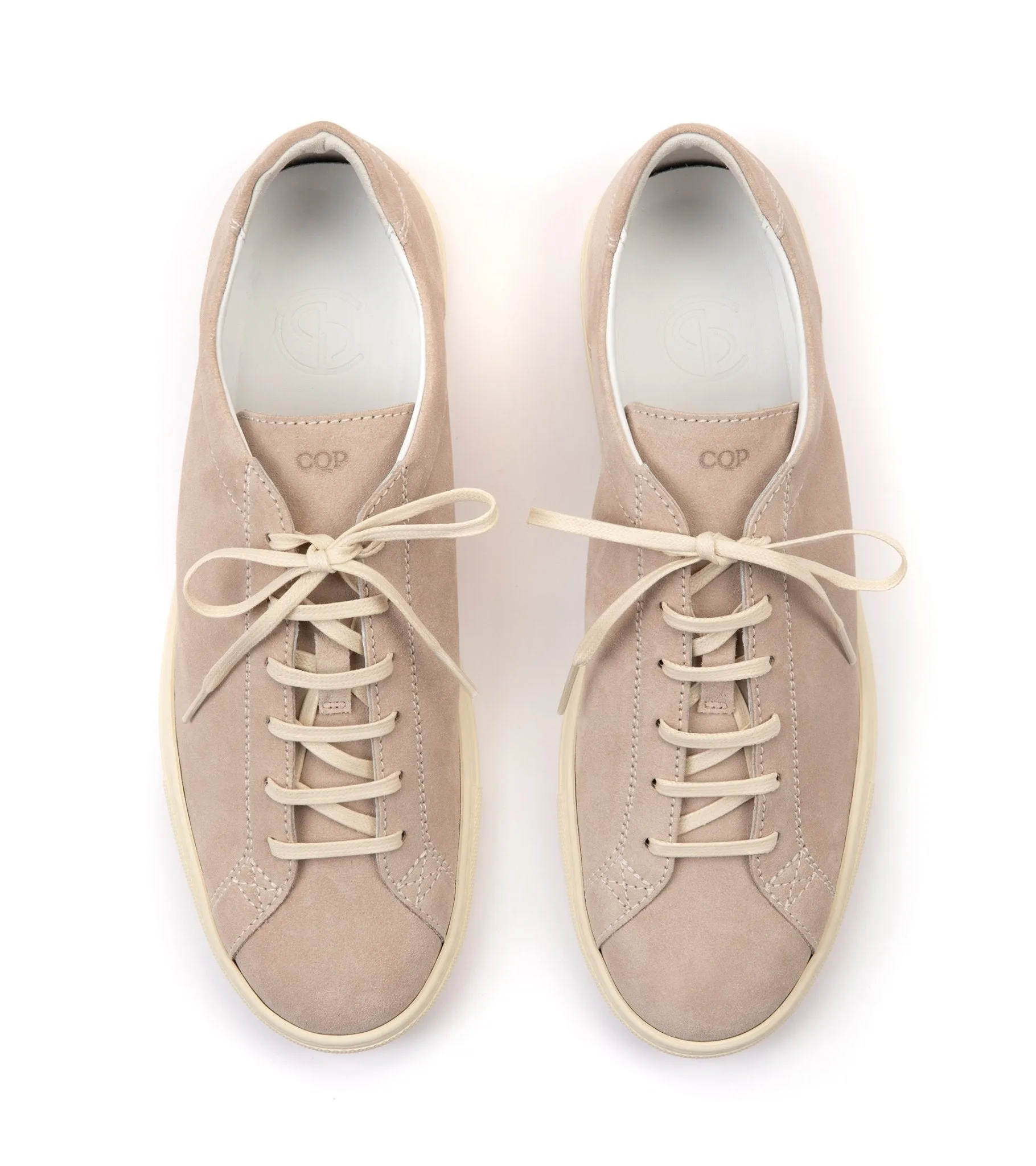 CQP Racquet Suede Sneaker: Beige