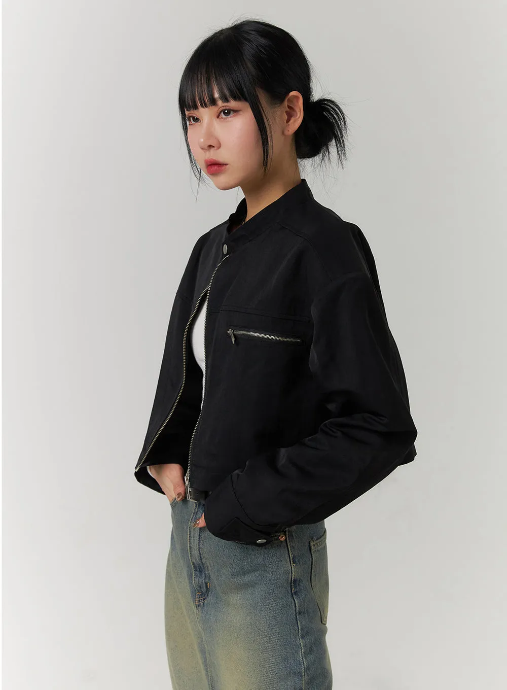 Crop Zip Up Jacket CJ422