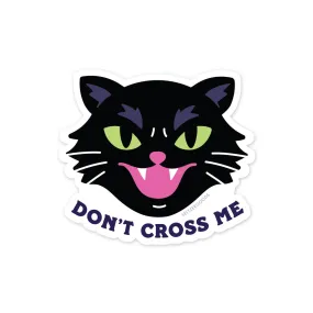 Cross Cat Sticker