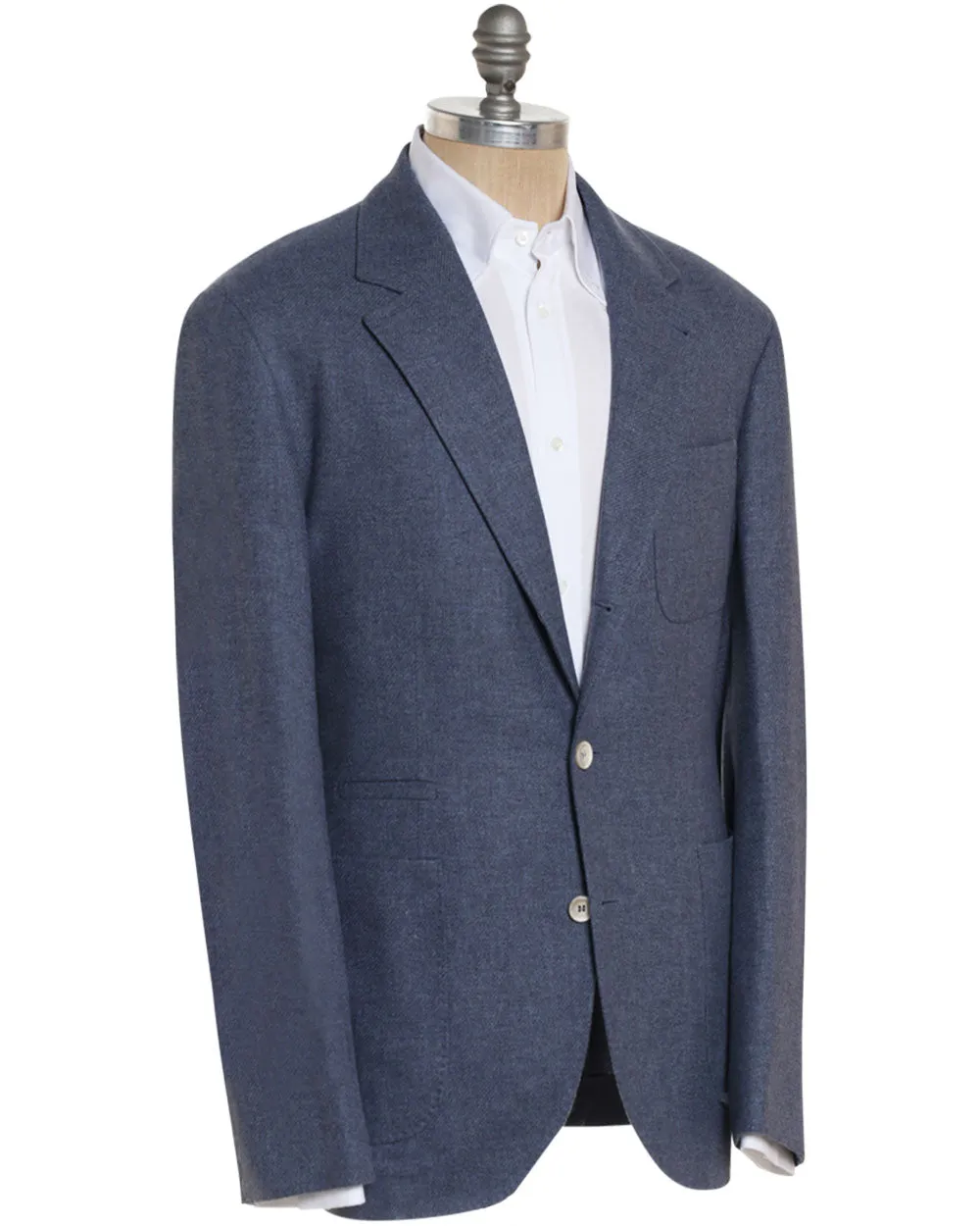 Denim Blue Wool Blend Sportcoat