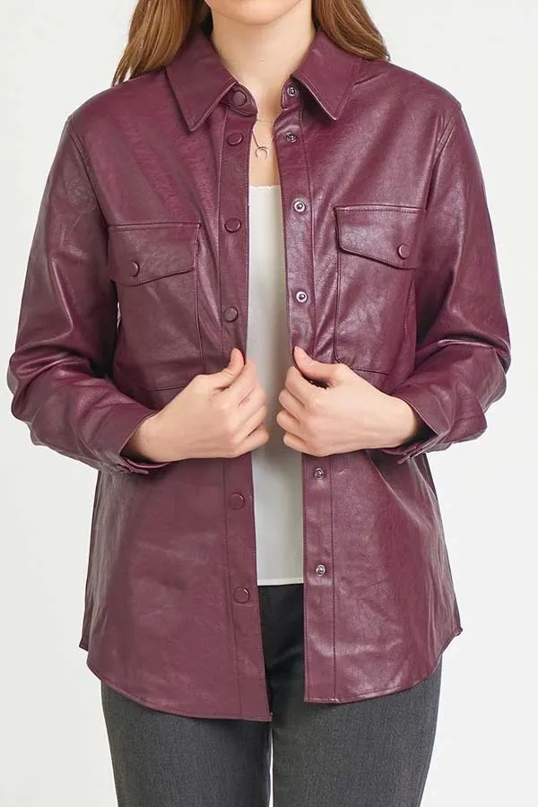 Dex Faux Leather Shirt