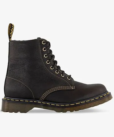 Dr. Martens Mens Olive 1460 Warm Lined shearling-lined leather ankle boots