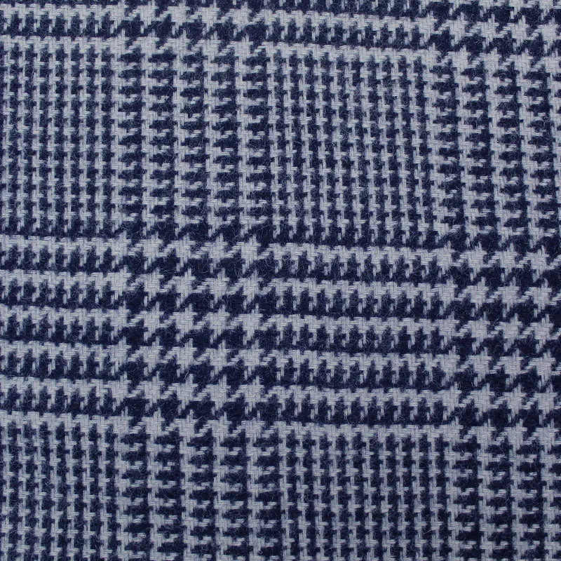 Dressmaking Wool - Periwinkle and Navy Big Prince of Wales Check