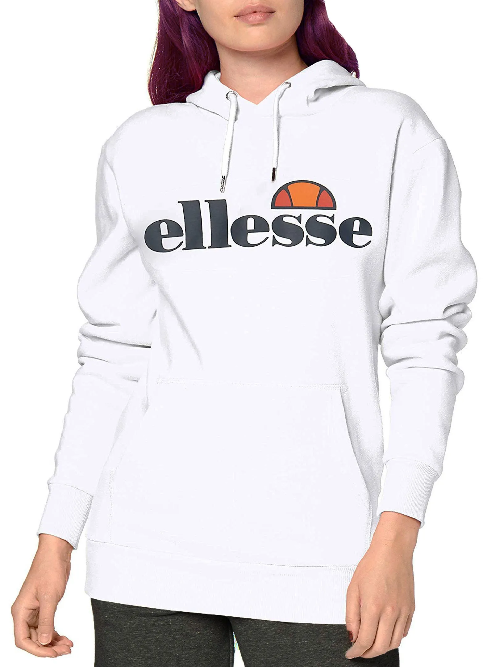 Ellesse Womens Torices Logo Overhead Hoodie White