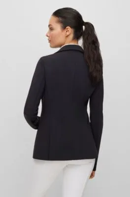 Equestrian slim-fit show jacket in power-stretch material