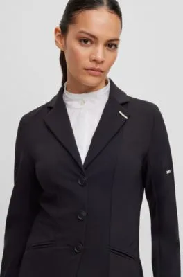 Equestrian slim-fit show jacket in power-stretch material