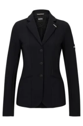 Equestrian slim-fit show jacket in power-stretch material