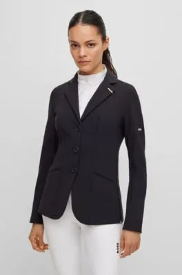 Equestrian slim-fit show jacket in power-stretch material