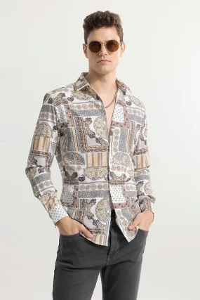 EthnoElegance Brown Shirt