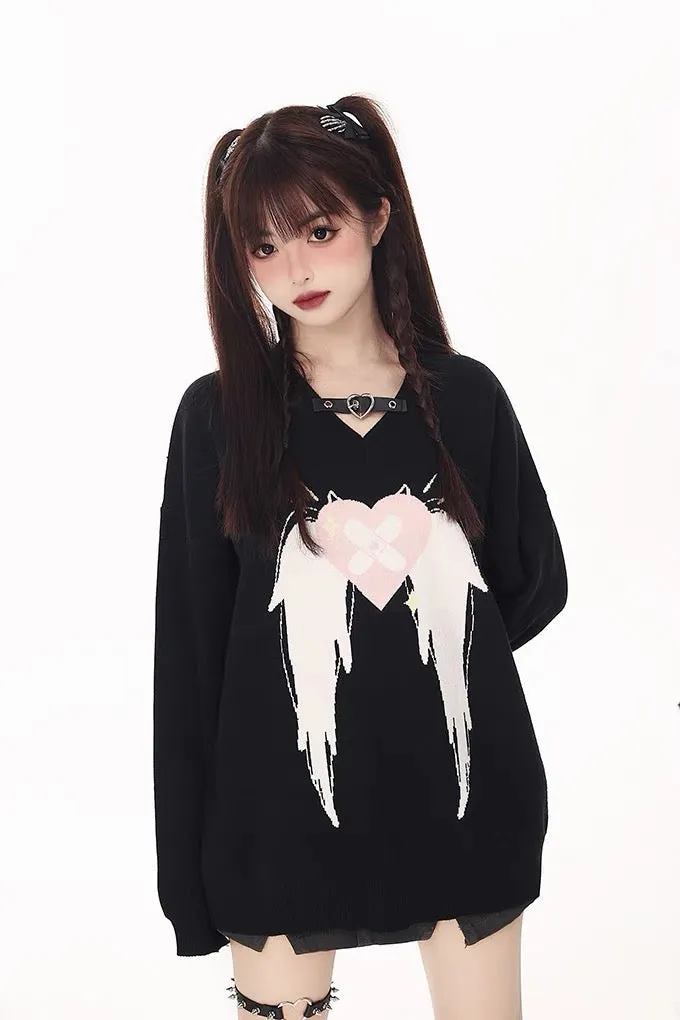 Fallen Angel alt fashion sweater