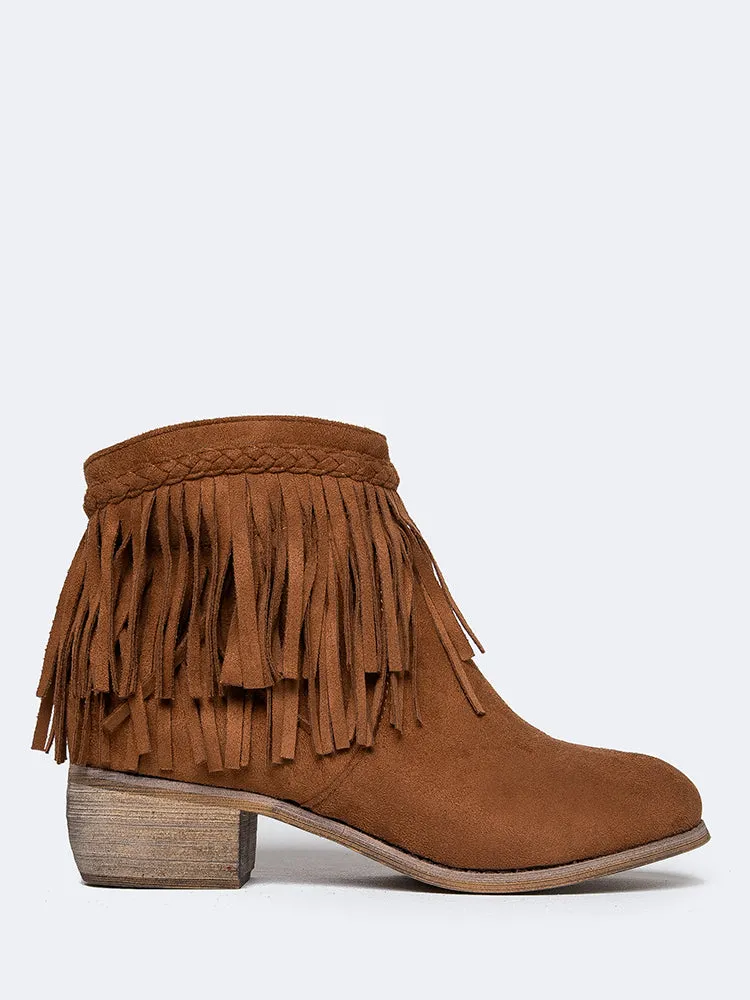 Fringe Ankle Bootie