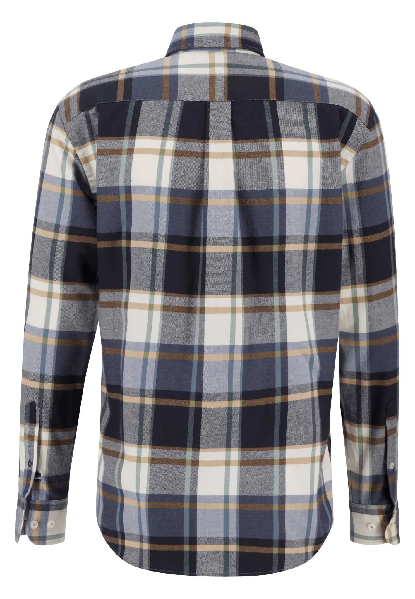 Fynch Hatton Classic Checks Long Sleeve Shirt - Navy