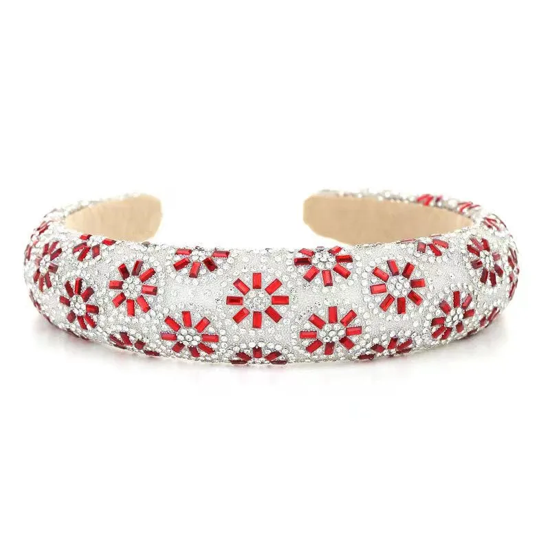 Gloria Christmas Designer Headband in Red