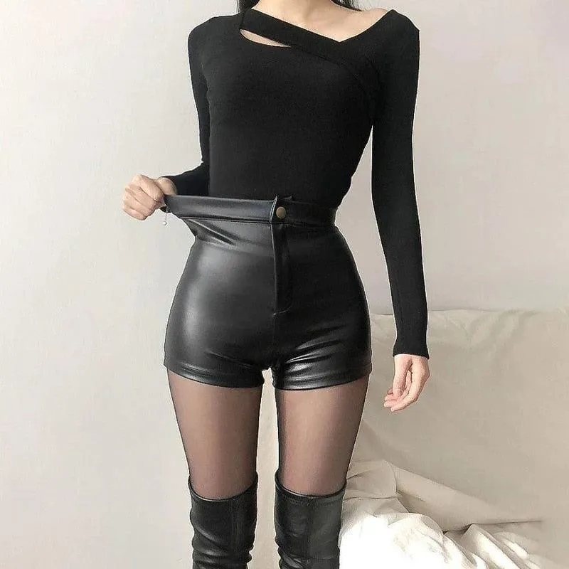 Goth High Waist Shorts