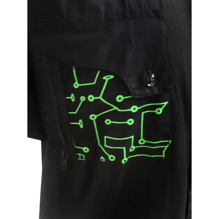 Green cyber Goth shirt