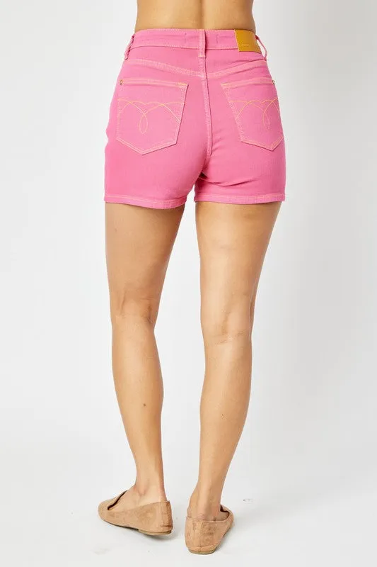 High Waist Dyed Shorts