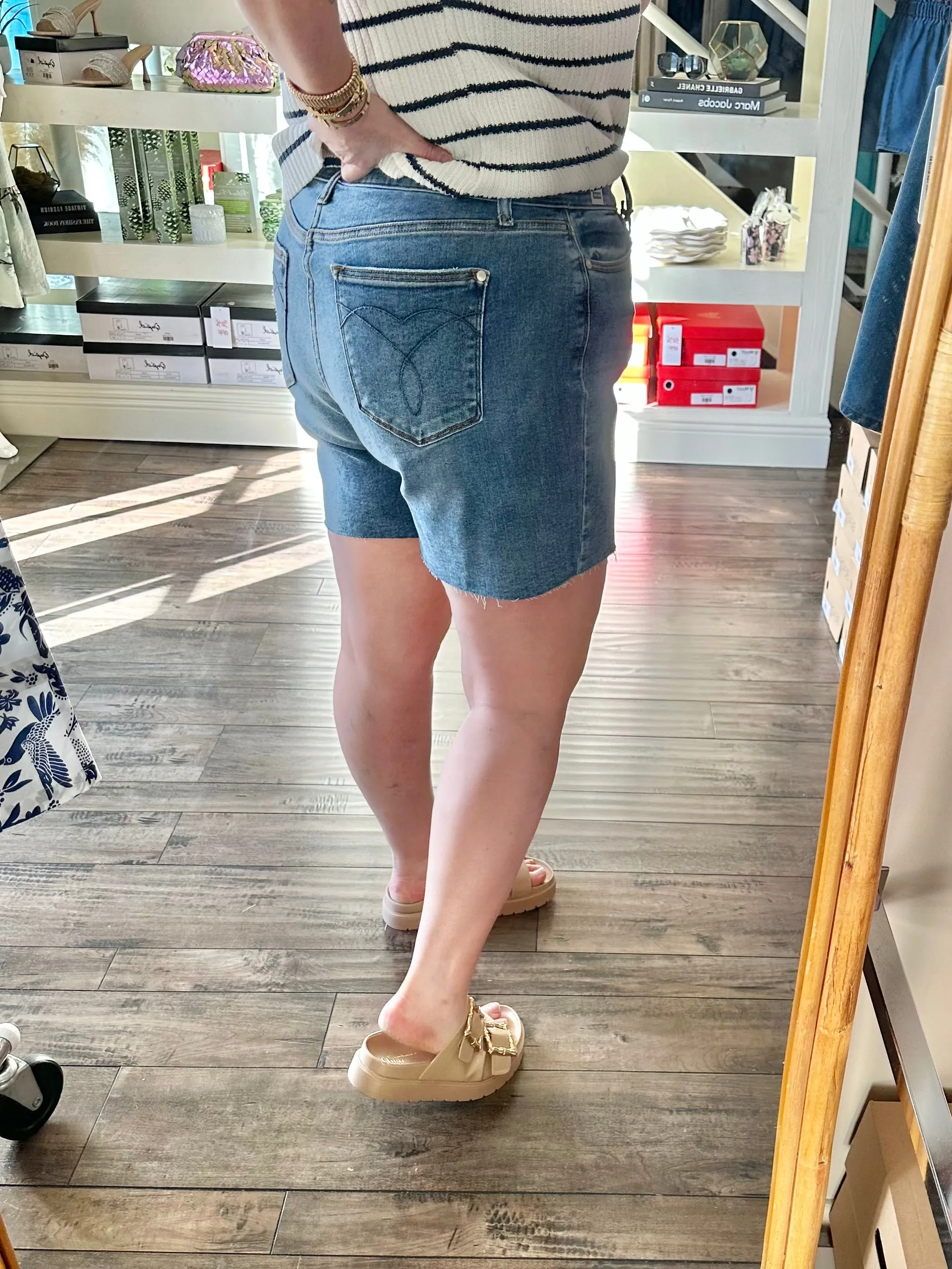 High Waist Midwash Shorts