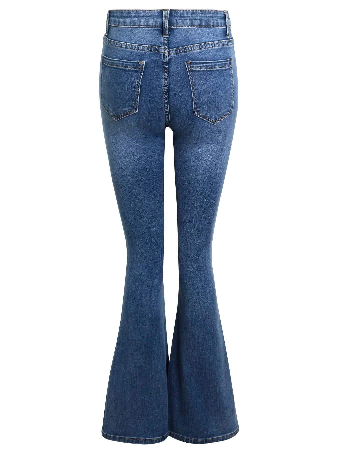 High Waisted Bootcut Flared Denim Jeans, UK Sizes 8 to 14