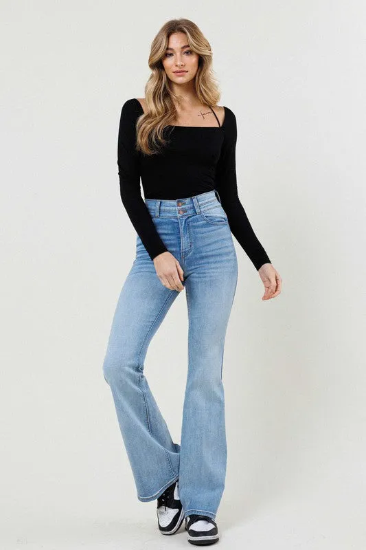 HIGH WAISTED FLARE JEAN