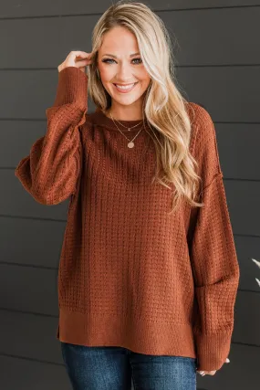 Highly Requested Knit Sweater- Rust