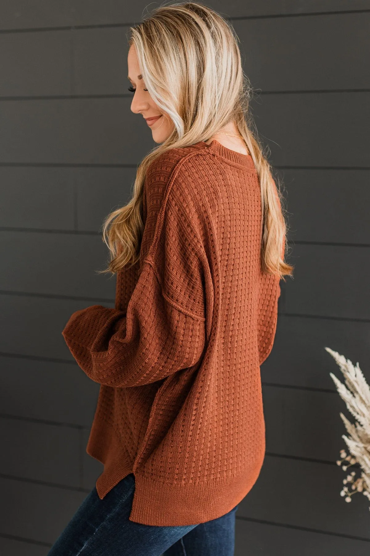 Highly Requested Knit Sweater- Rust