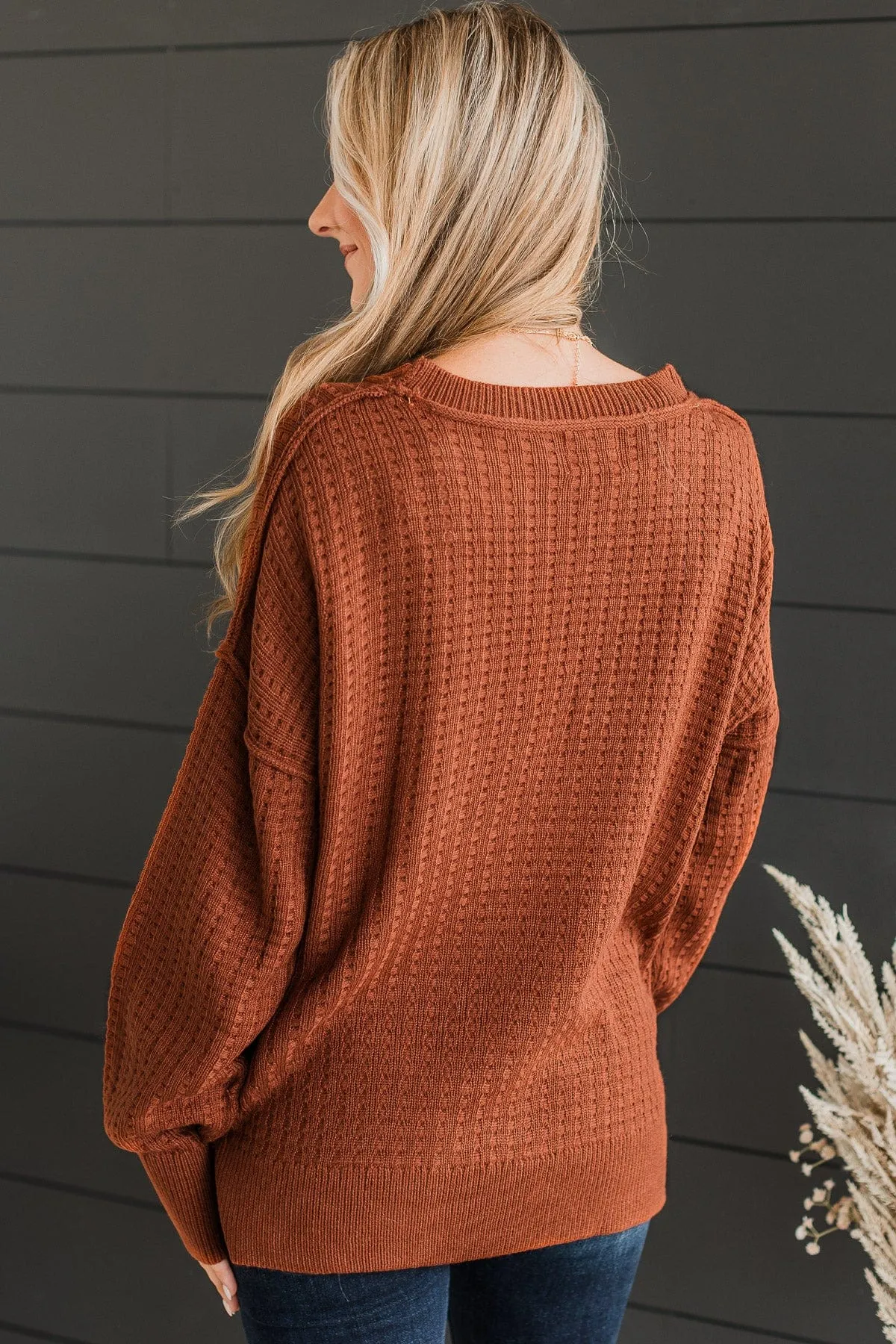 Highly Requested Knit Sweater- Rust