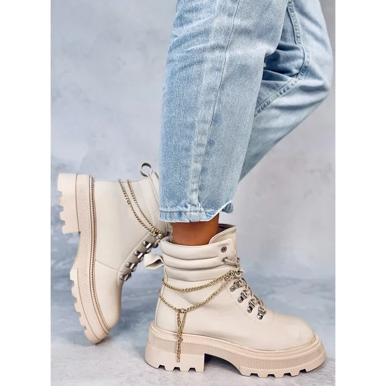 Hudson Beige Trapper Boots