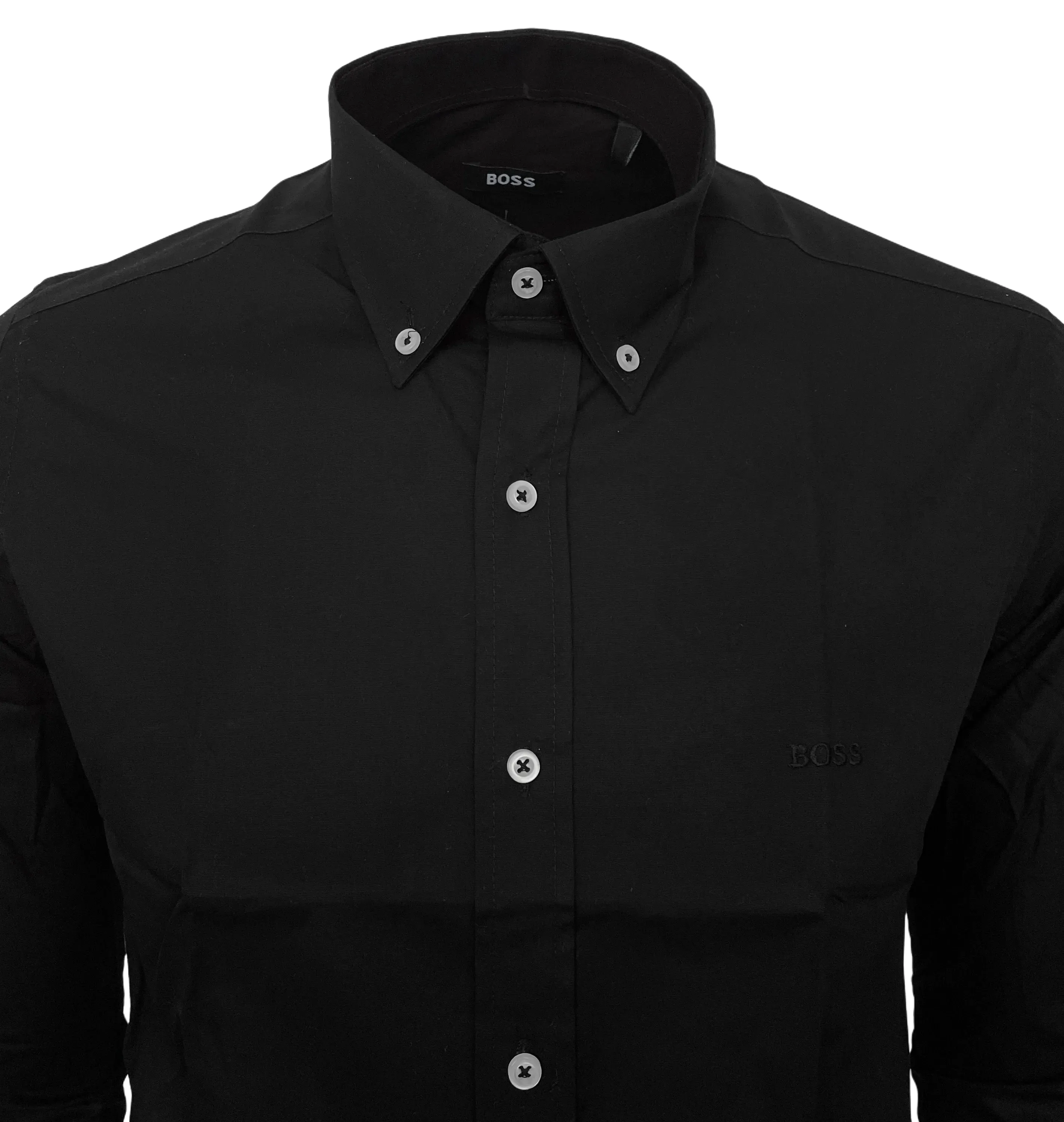 Hugo Boss Men Black Cotton Casual Shirt