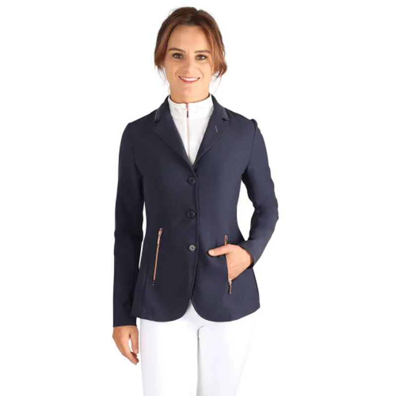 Hy Equestrian Roka Royal Show Jacket Ladies in Navy/Rose Gold