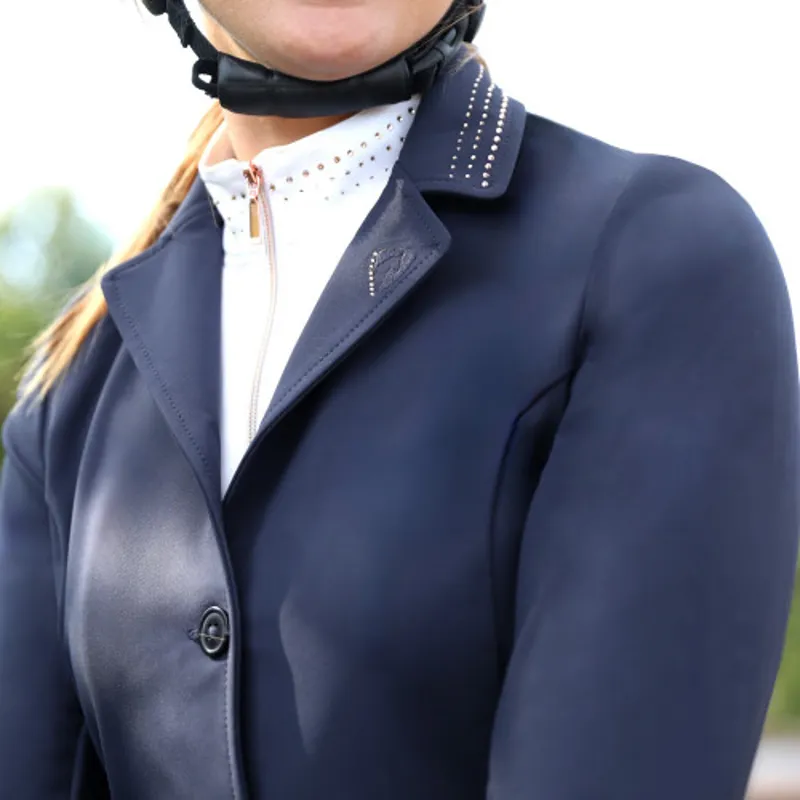 Hy Equestrian Roka Royal Show Jacket Ladies in Navy/Rose Gold