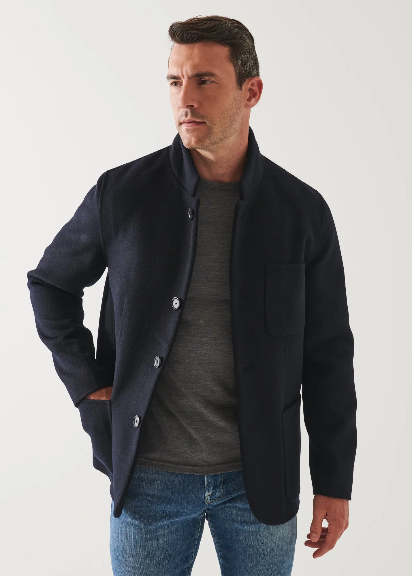 HYBRID WOOL-CASHMERE JACKET