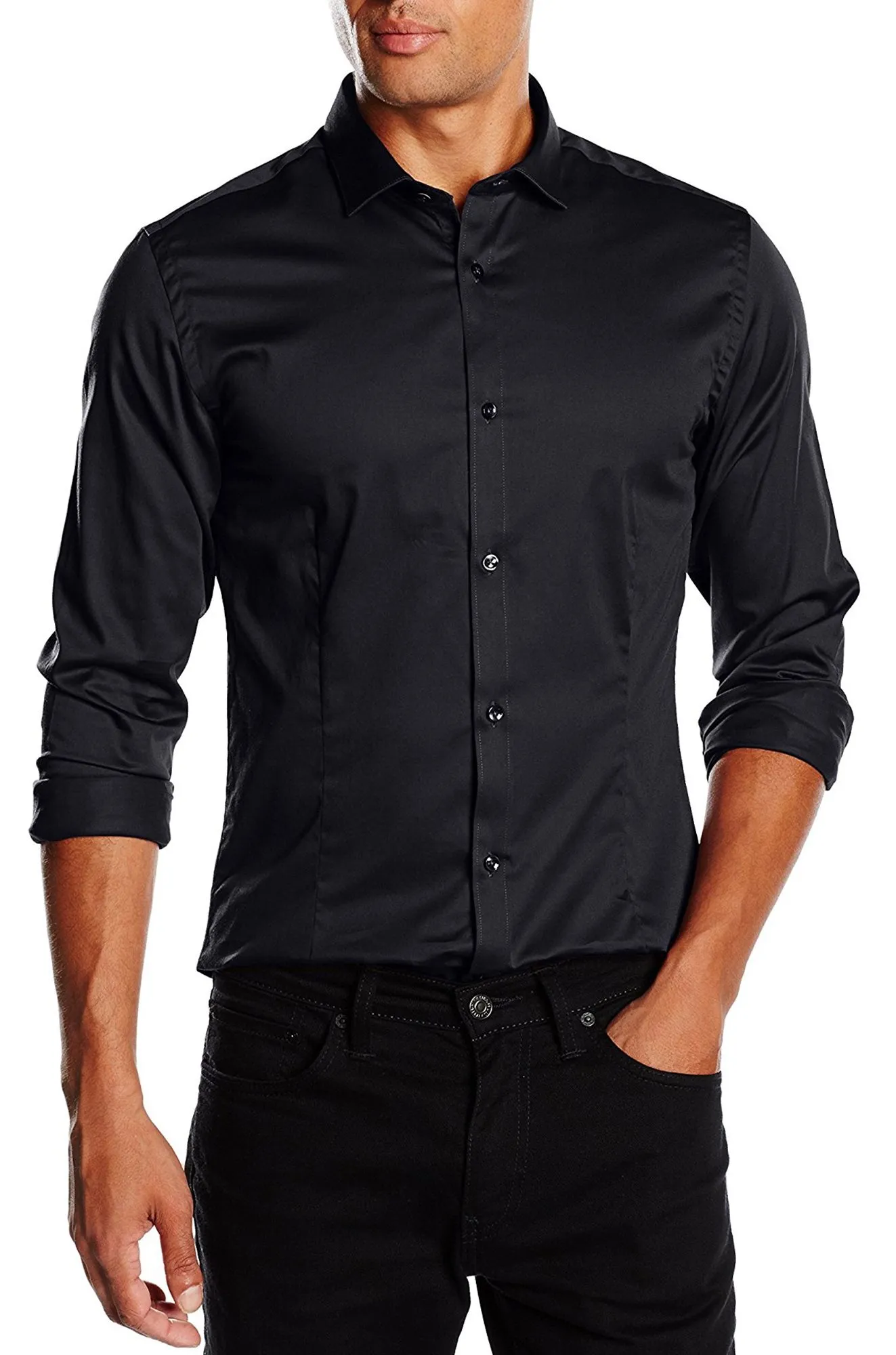 Jack & Jones Parma Long Sleeve Business Shirt Black