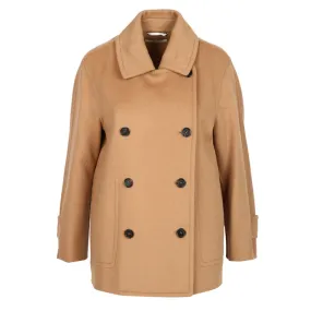 JACKET FLY PICOT DOPPIO DRAP Woman Perfect Camel