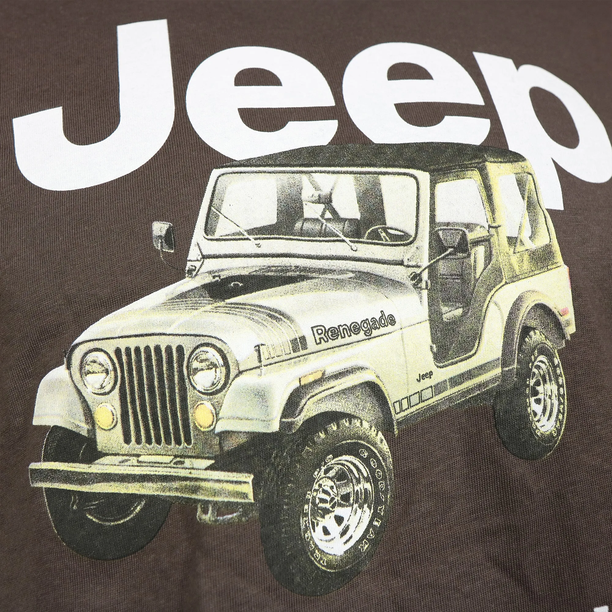 Jeep Renegade Seal Brown Vintage Graphic T-Shirt | Jack & Jones Jeep Tee Shirt