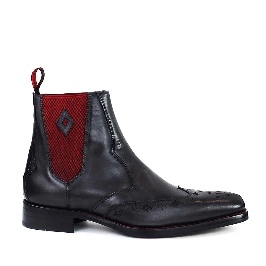 Jeffery West - Scimitar Dexter-B Leather Chelsea Boots in Grey