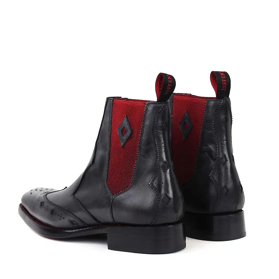 Jeffery West - Scimitar Dexter-B Leather Chelsea Boots in Grey