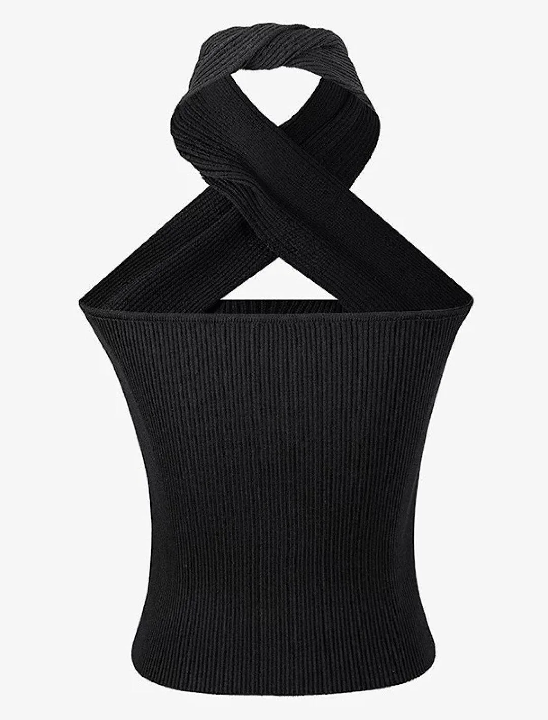 Knit Halter Neck Sweater Top