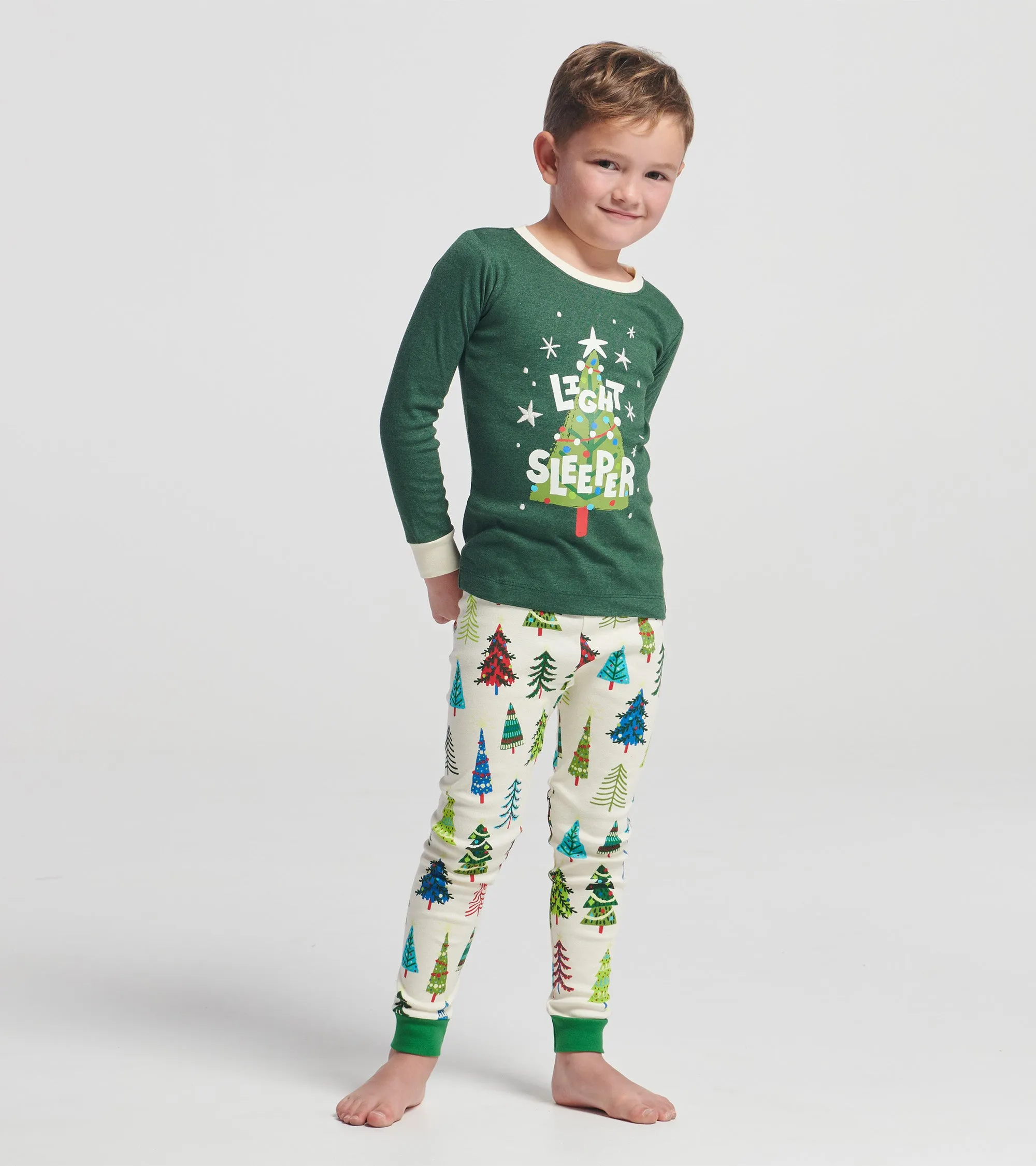 Little Blue House Christmas Trees Pyjamas