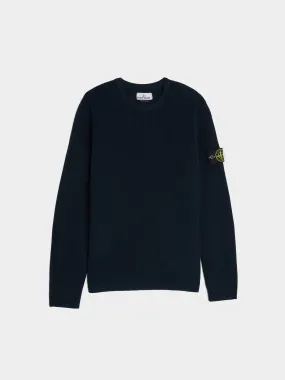 Logo Patch Sweater, Navy Blue