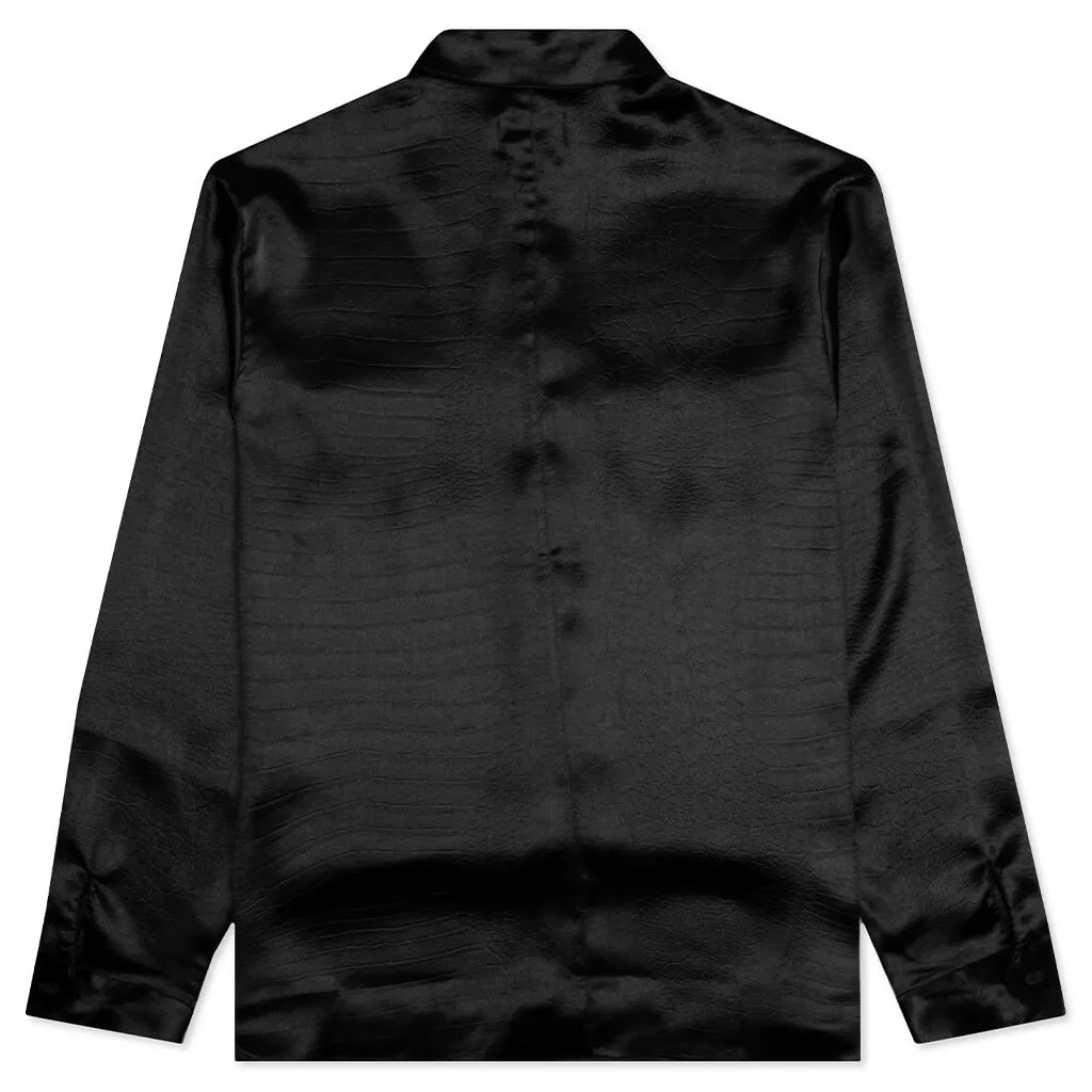 Malcom Shirt - Black Crocodile