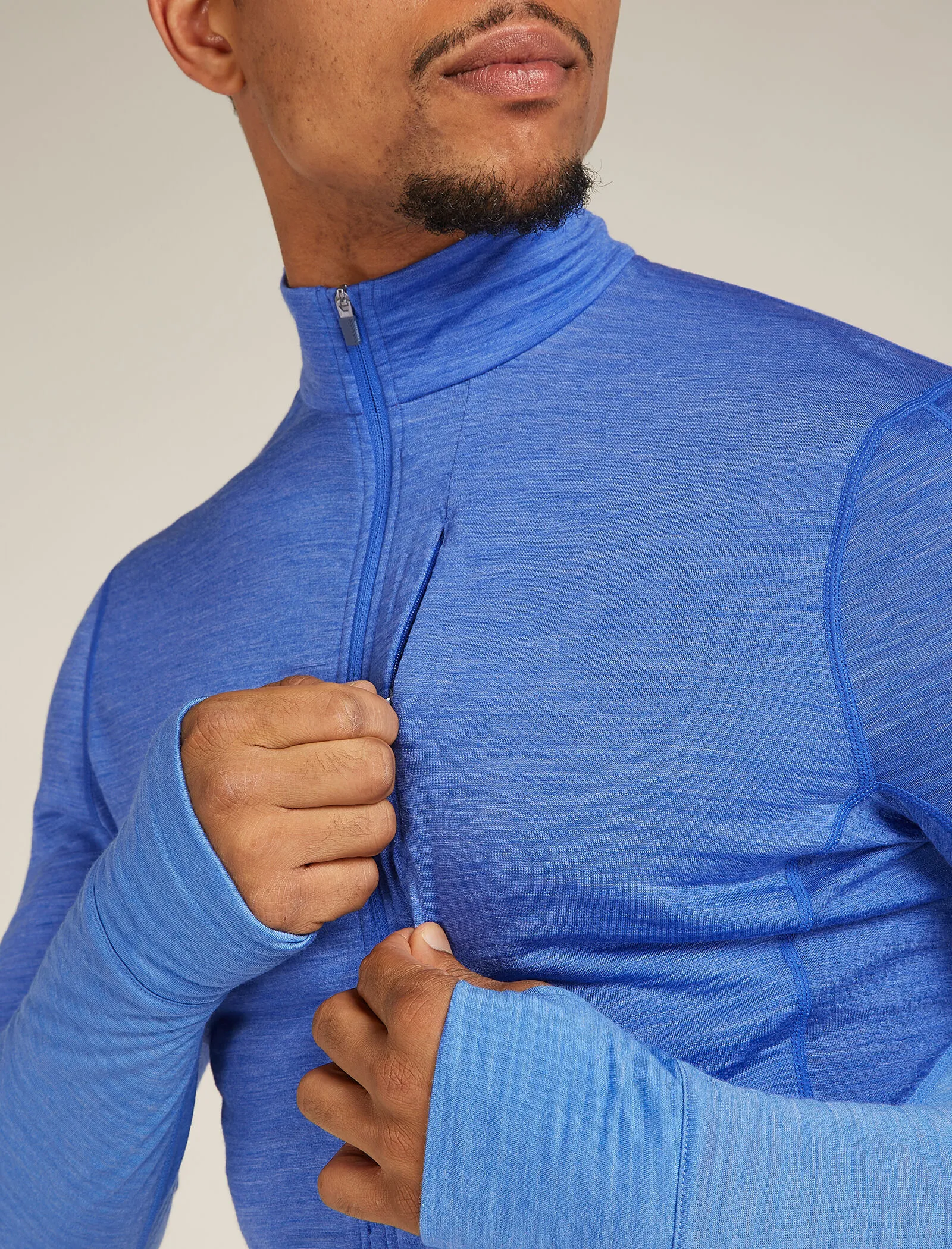 Men's Merino Blend 200 Realfleece™ Descender Long Sleeve Half Zip Jacket