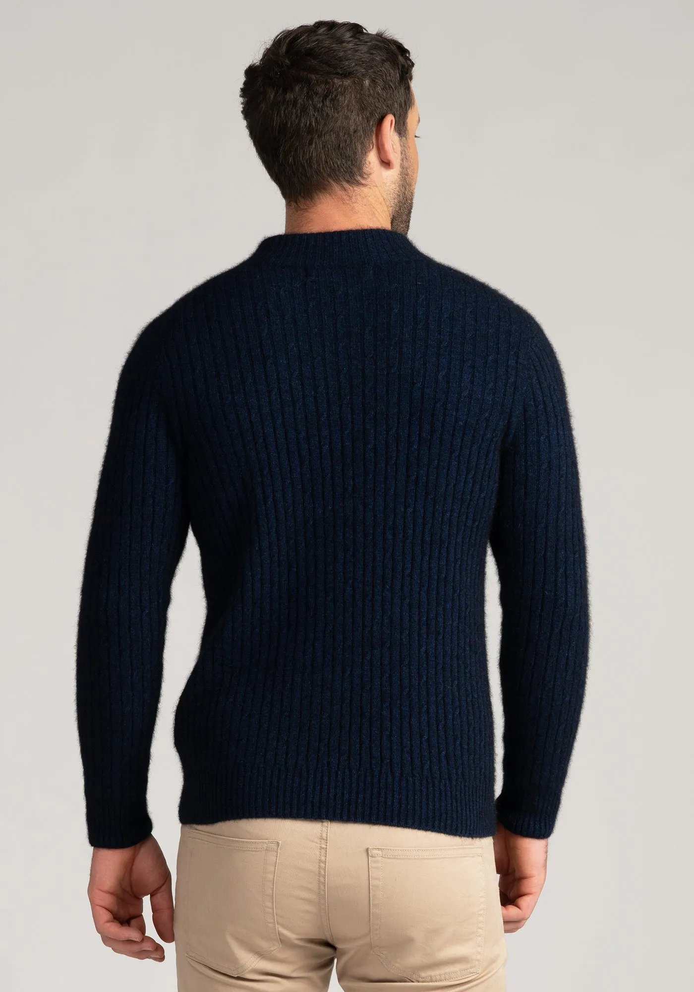 Mens Cable Half Zip Sweater