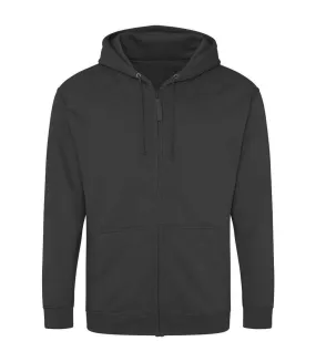 Mens full zip hoodie storm grey Awdis