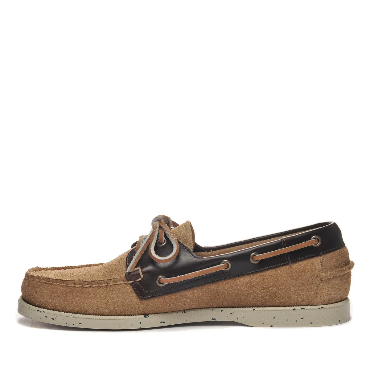 Mens Portland Rubber Rec Boat Shoe Beige Camel_dk Brown_turtledove Rec - Mens Sebago® Shoes