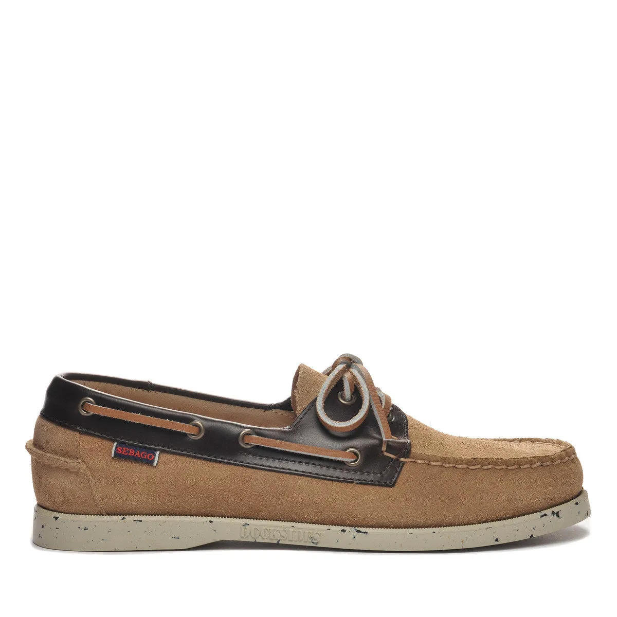 Mens Portland Rubber Rec Boat Shoe Beige Camel_dk Brown_turtledove Rec - Mens Sebago® Shoes