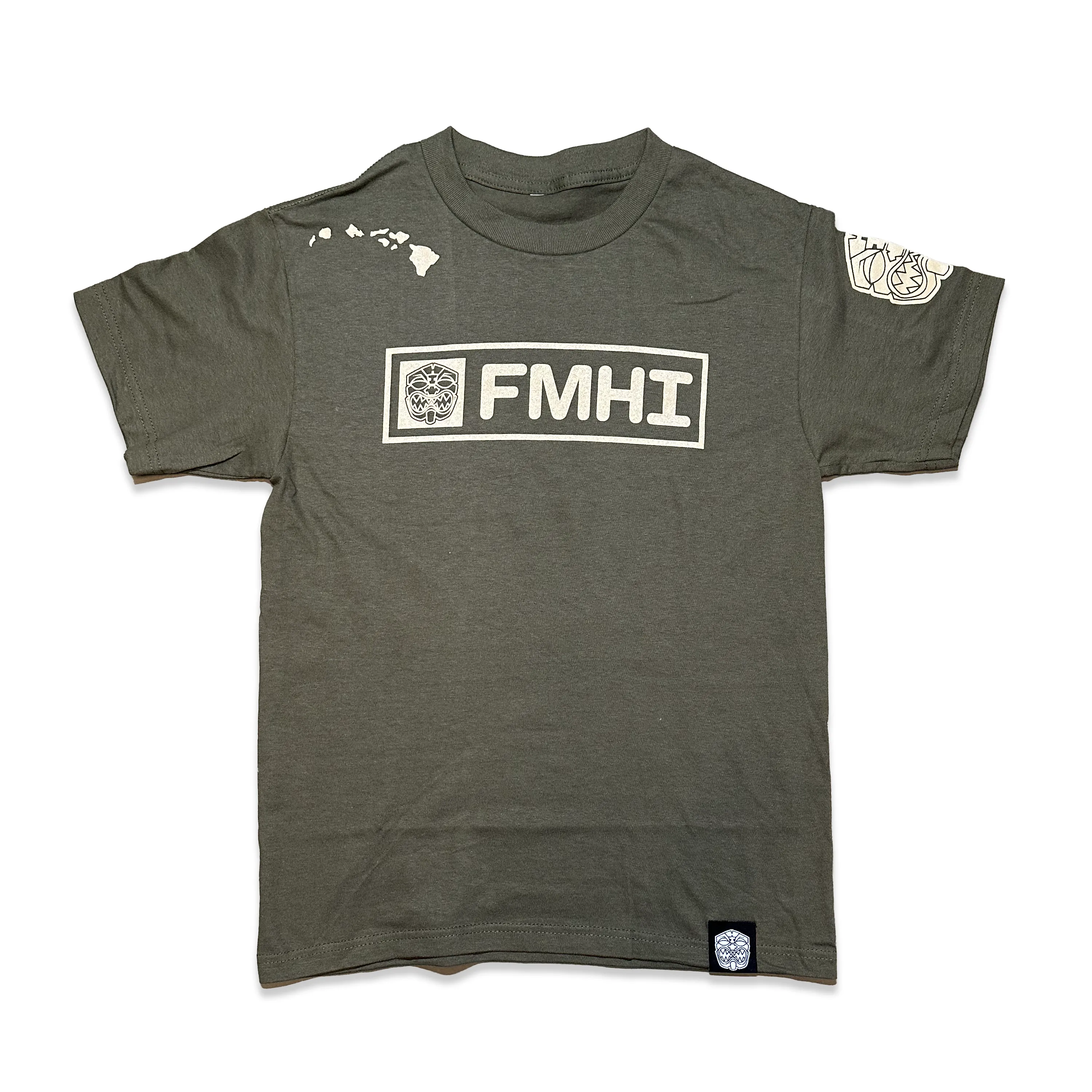 MILITARY GREEN WORD MARK T SHIRT